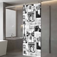 thumbnail image 3 of Paris Tower Window Privacy Film, Vintage Architectural Hand-Painted Aesthetic Static Cling UV Sun Blocking Tint Film Heat Control Windows Films for Bedroom Bathroom, Window Stickers 29.5"x78.7", 3 of 7