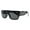 Shiny Black, variant on Hardcore Shades Men's Sunglasses Matte Black Rectangular Marijuana Leaf