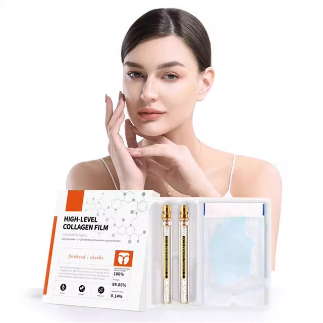 Fiudx Mascarilla de Colágeno Hidrolizado, Película Soluble Revitalizante, Parches Reafirmantes para El Cuello, Efecto Suavizante para Un Cutis Juvenil, Rutina Diaria de Cuidado de La Piel, Todo Tipo