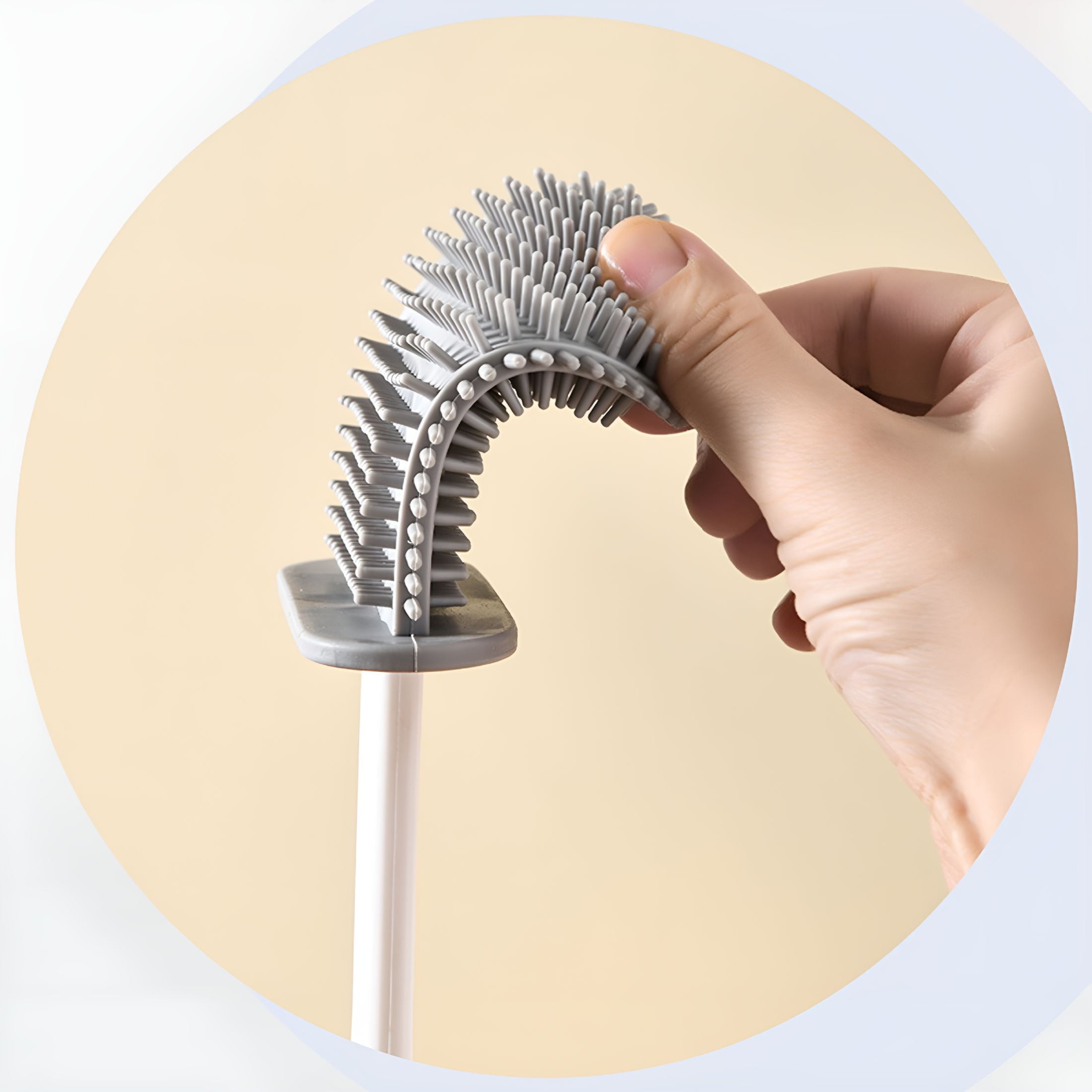 ACDANC Silicone Toilet Brush Plunger Set,2 in 1 Toilet Bowl Brush and Holder Plunger Set,Plunger Toilet Brush Combo,Bathroom Toilet Brush,Toilet Brush Set,Toilet Scrubber and Plunger Set
