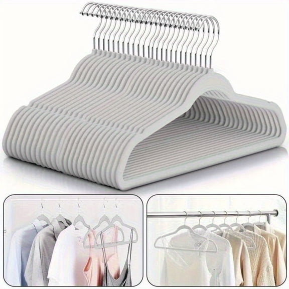 Velvet Hangers 10 Pack, Non Slip Clothes Felt Hanger Heavy Duty for Coat, Premium Slim Space Saving Suit Hangers for Closet Organizer