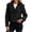 Black, variant on Tqcoqu Women's Cropped Double Breasted Trench Coat,Lapel Long Sleeve Casual Short Jacket With Pockets