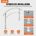 thumbnail image 2 of VEVOR Handrails for Outdoor Steps, Fit 1 or 3 Steps Outdoor Stair Railing, White Wrought Iron Handrail, Flexible Front Porch Hand Rail, Transitional Handrails for Concrete Steps or Wooden Stairs, 2 of 9