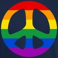thumbnail image 3 of CafePress - Rainbow Flag Peace Dark T Shirt - Men's Classic Graphic Cotton T-Shirt, 3 of 4