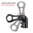 GEWAGE Bike Stem 130 Degree Adjustable Bicycle Stem 75mm 90mm 130mm