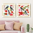 thumbnail image 2 of wall26 - 2 Panel Square Canvas Wall Art - Abstract Birds and Floral Patterns - Giclee Print Gallery Wrap Modern Home Art Ready to Hang - 12"x12" x 2 Panels, 2 of 4