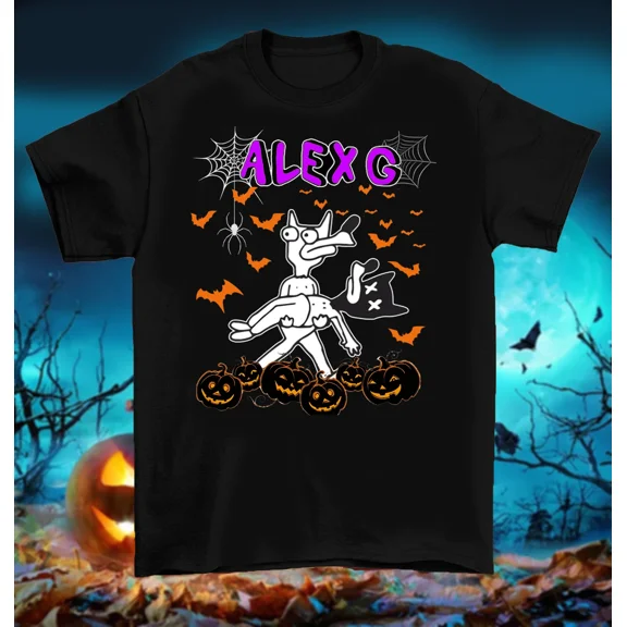 RARE Alex G Poster Halloween Pumpkin Unisex Shirt Cotton Gift Tee S-5XL AL569