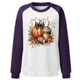 thumbnail image 3 of WEAIXIMIUNG Sweat-Shirt pour Femmes Grande Taille Décontracté Jour de l'Action de Grâce Sans Capuche Col Rond avec Manches Épaules Pull Imprimé, 3 of 3