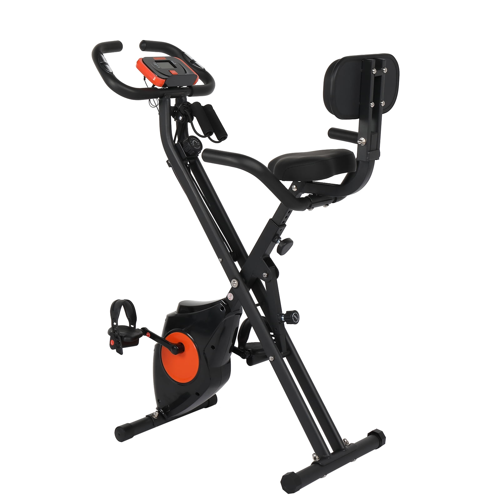 Fodable Exercise Bike Under Desk 8 Levels Magnetic System Fitness W/Smart Band 