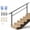 Matte Black 6 Steps, variant on Kicctian Outdoor Handrail, 6 Steps Adjustable Metal Railing, Non-Slip, Easy DIY Installl for Porch, Deck, or Indoor Stairs, Matte Black