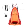 thumbnail image 5 of Kids Hanging Chair Swing Tent 40 Inch - Detachable Saucer Swing for Indoor Outdoor Play - 330lbs Capacity - Reading Nook for Children, 5 of 9