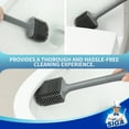 thumbnail image 4 of MR.Siga Toilet Brush and Holder, Wall Mounted Toilet Brush, Gray, 1 Pack,for Adult, 4 of 8