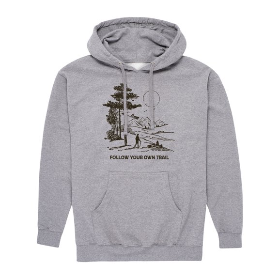 Instant Message - Follow Your Own Trail - Men's Pullover Hooded Fleece Sweatshirt