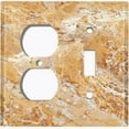 thumbnail image 4 of Metal Light Switch Plate Outlet Cover (Image of Marble Brown MAR023), 4 of 13