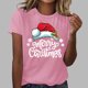 thumbnail image 1 of Fiudx Ofertas Flash Del Día Solo En Línea Mujer Verano Ocio Moda Estampado de Flores Cuello Redondo Manga Corta Top/Camisa, 1 of 4