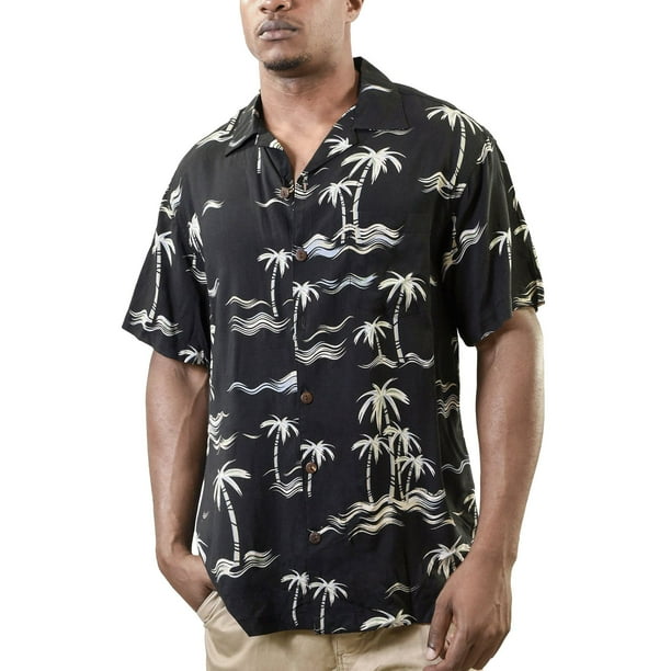 Camisas Para Hombre XXL Camisa de hombre Camisa de manga corta suelta con estampado de verano para hombre Estilo hawaiano para hombre Dark Blue L Bodega Aurrera en linea