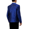 thumbnail image 3 of INSPIRE CHIC Shiny Sport Coats for Men's One Button Single Breasted Wedding Party Blazers Navy Blue S, 3 of 4