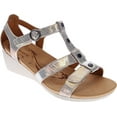 thumbnail image 2 of Women's Revere Comfort Shoes Nassau T Strap Wedge Sandal, 2 of 6