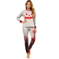 thumbnail image 5 of Kintue Matching Halloween Pajamas for Family, 2-Piece Long Sleeve Pj Set for Women Men, Festive Prints Family Pajamas Matching Sets, 5 of 5