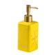 thumbnail image 3 of Dispensador de jabón de cerámica con bomba manual, recargable y elegante. Amarillo, 3 of 7