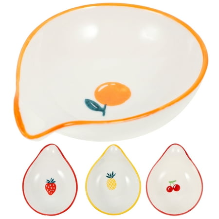 

BESTONZON 4Pcs Soup Spoon Rest Ceramic Spoon Rest Decorative Spoon Holder Sauce Dish Kitchen Seasoning Dish