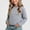 Gray, variant on WAVSUF Girls Ruffle Mock Neck Tee, Ruffle Hem Long Sleeve Skinny Fit Winter Base Comfort Undershirt Pink 7-8