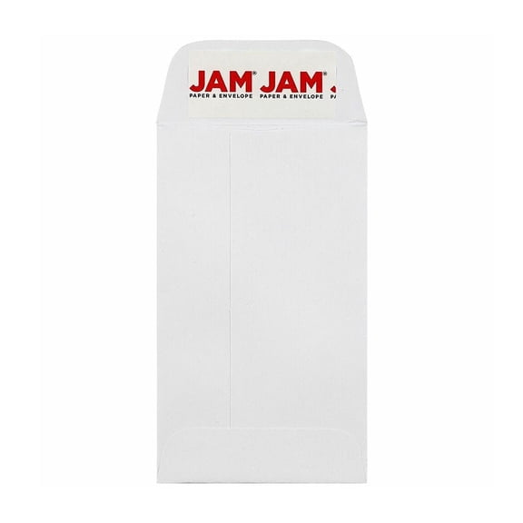JAM Paper Self Seal #3 Coin Business Envelopes 2 1/2" x 4 1/4" White 50/Pack (356838553I)