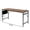 Brown, variant on Computer Desk with Storage Shelf, Weathered Wood Finish Home Office Desk, Sturdy Iron Frame & P2 Eco-Friendly Board, Cut-Off Design Gaming Writing Desk