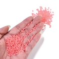 thumbnail image 4 of 8/0 Glass Seed Beads Transparent Inside Colours Luster Round Hole Round Pale Violet Red 8/0 3~4x2~3mm Hole: 0.8mm about 15000pcs/bag, 4 of 5