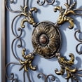 thumbnail image 5 of DecMode Brown Metal Wire Scroll Fleur De Lis Wall Decor with Gold Accents (4 Count), 5 of 17