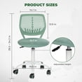 thumbnail image 3 of Homycasa Teen Fabric Task Chair-Aqua, 3 of 7
