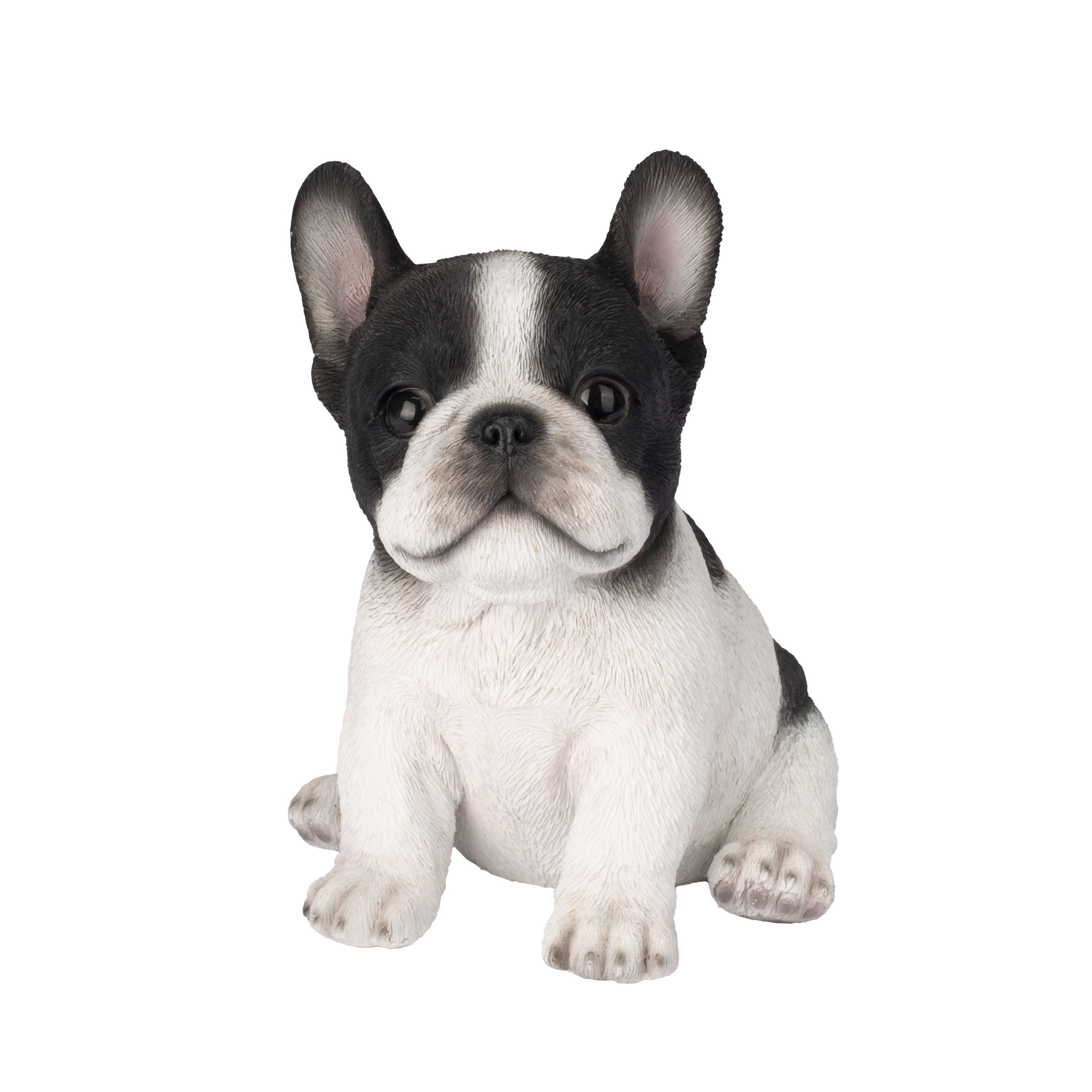 SOREAL White & Black French Bulldog Decorative Puppy Figurine for Home & Garden Décor, Polyresin Dog Statue, Realistic Design Weather-Resistant Indoor/Outdoor Decor