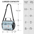 thumbnail image 3 of ALAZA Anchors Stripes Lunch Box Insulated Cooler Bag Reusable Tote Bags Shoulder Strap, 3 of 7