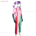 thumbnail image 3 of Disfraz de Cosplay Helluva S2 Fizzarolli, sombrero Boss arcoíris, tirantes, pantalones, mamelucos, traje de payaso de fantasía, conjunto de fiesta de Carnaval, 3 of 5