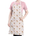 thumbnail image 5 of White Highland Cow Flower Pattern Apron-Garden Aprons for Women with Pockets-Cotton Linen Waterproof Kitchen Cooking Gardening Aprons Adjustable for Kitchen,Cooking,BBQ and Salon 33x27 Inch, 5 of 7