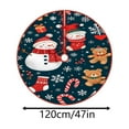 thumbnail image 2 of Lace-up Christmas Tree Skirt 47Inch, Christmas Tree Mat Decorations for Christmas Trees, 2 of 5