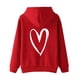 thumbnail image 3 of Gibobby Sudadera con capucha mujer, Sudaderas de manga larga con capucha para mujer, suéteres de forro polar, sudaderas con capucha Y2k con bolsillos(Rojo,XG), 3 of 5