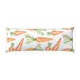 Body Pillow Cover, Carrot leaf Pattern white Soft and SkinFriendly