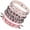 Pink, variant on Rock Punk Studded Faux Leather Bracelet Set, Goth Spiked Cuff Wristband Adjustable for Emo Grunge Accessories Halloween Party Favors Pink -