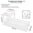 thumbnail image 4 of AndHot Toothbrush Holders, Metal Tooth Brush Holder for Bathroom with Drainage, Countertop Electric Toothbrush and Toothpaste Organizer, Bathroom Accessories, Kitchen Countertop Sink Caddy,white, 4 of 7