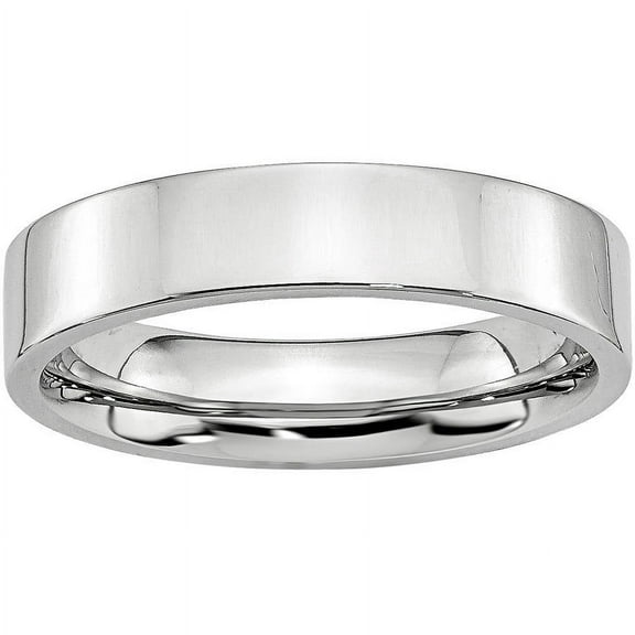 Cobalt Flat Polished 5mm Band