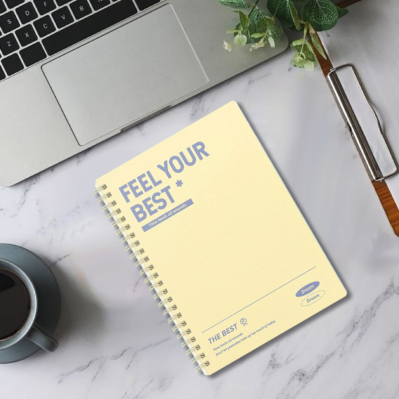 HBBKVI 2 Pack Notebook, B5 Horizontal Thickened Coil Notebook Excerpt Colorful Plastic Cover Notebook Quality Writing Paper No Additive