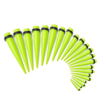 Kit d'Étirement des Oreilles 18 Pcs - 9 Tailles Incluses - Choisissez parmi 6 Couleurs