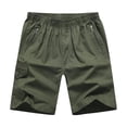 thumbnail image 1 of Leodye Short Cargo de Randonnée pour Homme Léger Extérieur Tactique Travail Camping Sport Golf Décontracté Voyage Pêche Multipoche Vert Armée TG(TG), 1 of 5