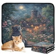 thumbnail image 2 of Qxltty Raccoon Trip Cat litter Pads Pet Set of 2 Diaper Mats Center Anti-leakage Layer Absorbent Soft and Comfortable, 2 of 7