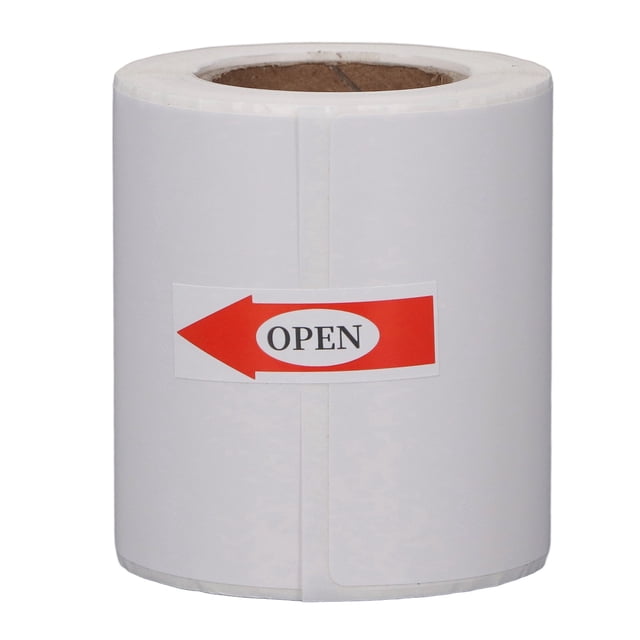Rollo de papel térmico impermeable blanco, fácil de escribir, papel de impresión sin tinta con adhesivo posterior, 50 x 80 mm, 100 hojas