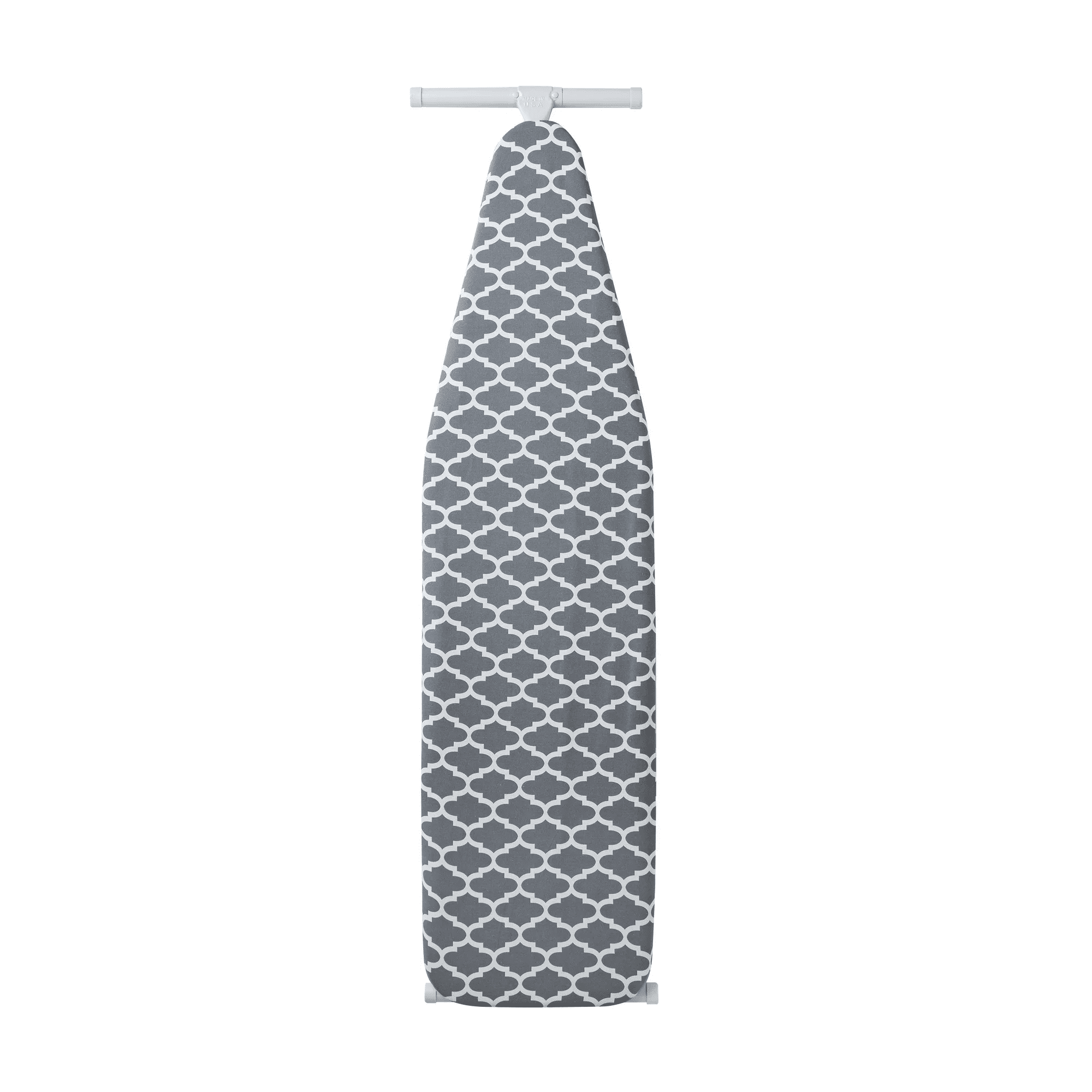 Mainstays Ironing Board Cover – 15x54, Cotton, Felt Padded, Scorch Resistant, Gray/White Lattice Pattern, Cover Only - Boards Sold Separately