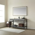 thumbnail image 4 of Vinnova Funes 60" Single Sink Bathroom Vanity in Matte Black Frame White Top with Mirror, 4 of 7