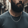 thumbnail image 2 of Zuwelria Men's Silver Round Snac Chain over Stainless Steel Silver Snake Chain Necklace for Women, Polished Round Link Jewelry, 2 of 6