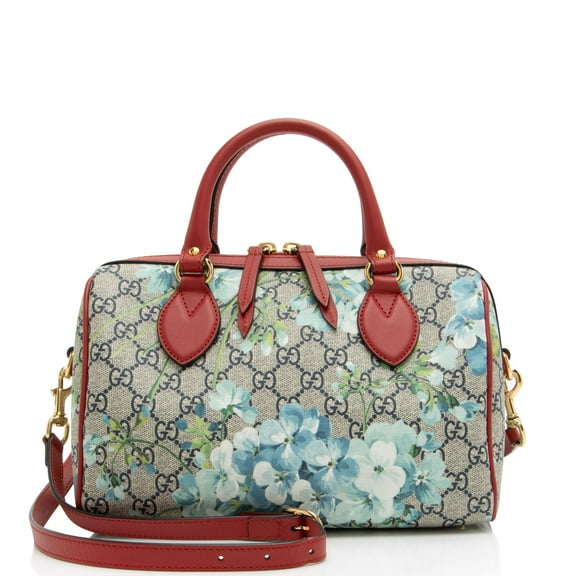 Pre-Owned Gucci GG Supreme Blooms Small Satchel
